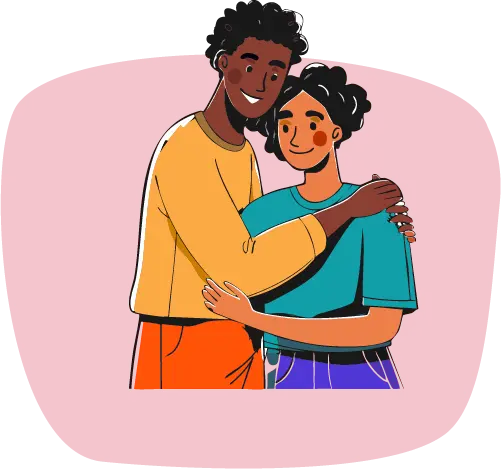 people comforting each other