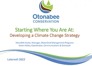 Starting Where You Are At:  Developing a Climate Change Strategy