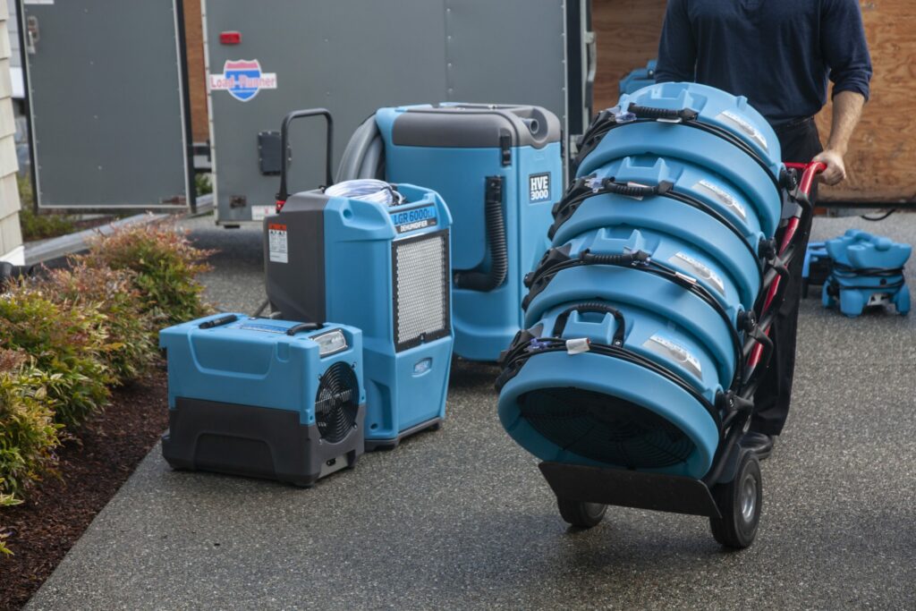 worker moving equipment